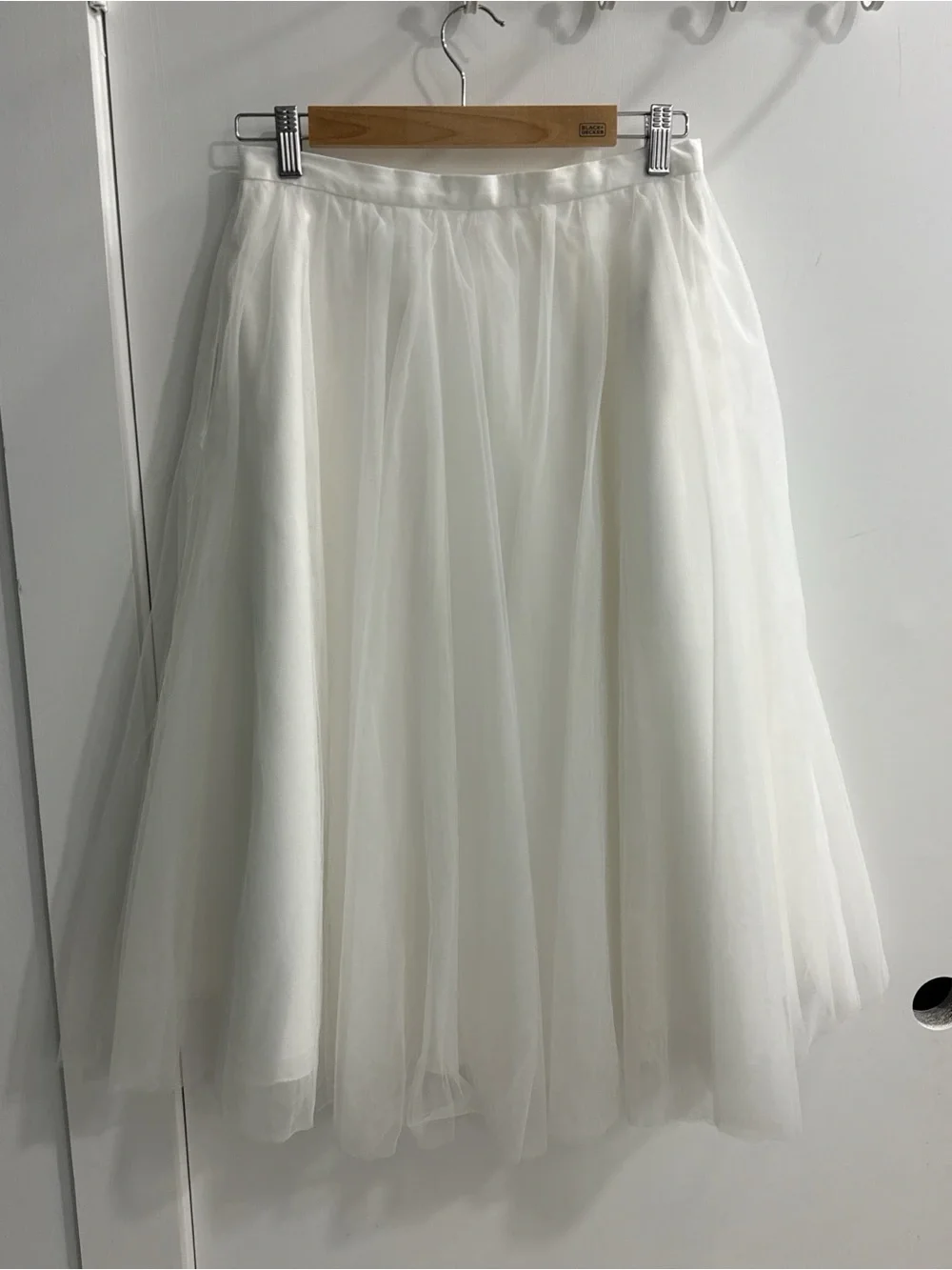 David's Bridal White Tulle Circle Skirt